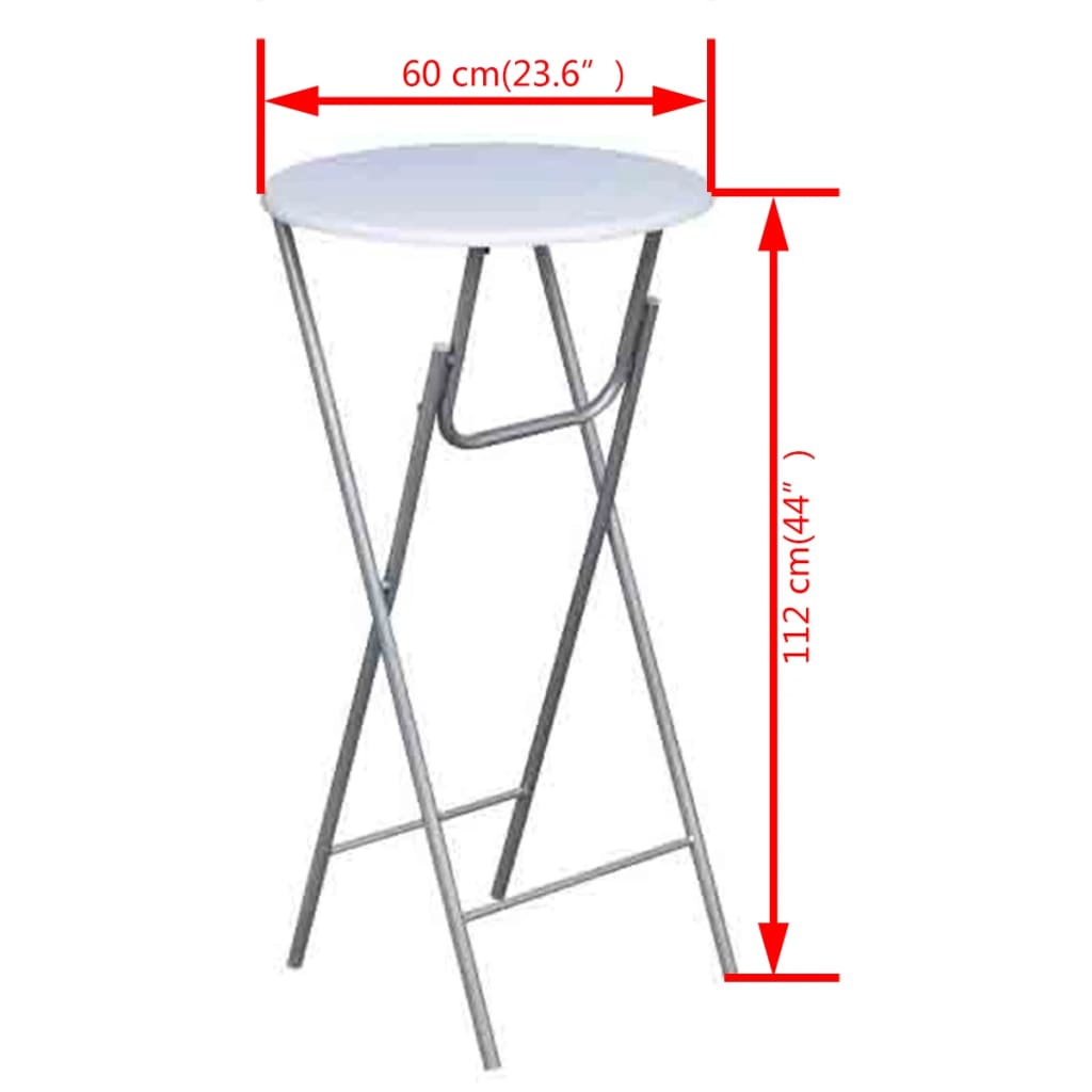 Bar Tables 4 pcs with MDF Tabletop White- Folding Tables - HomeShopIreland - Home Shop Ireland - Folding Tables - Bar Tables 4 pcs with MDF Tabletop White