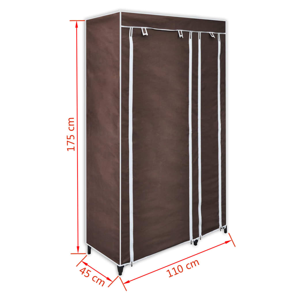 Fabric Wardrobes 2 pcs Brown- Cupboards & Wardrobes - HomeShopIreland - Home Shop Ireland - Cupboards & Wardrobes - Fabric Wardrobes 2 pcs Brown