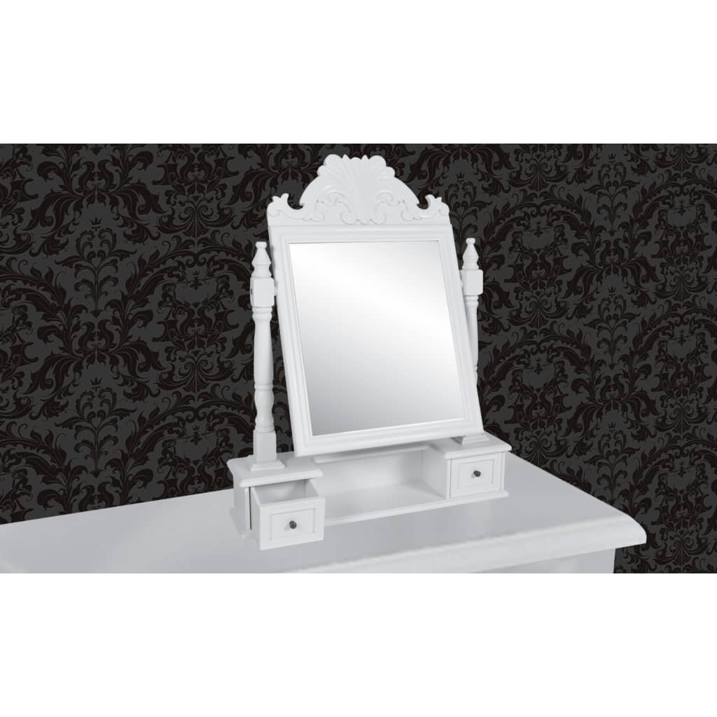 Vanity Makeup Table with Rectangular Swing Mirror MDF- Bedroom Dressing Tables - HomeShopIreland - Home Shop Ireland - Bedroom Dressing Tables - Vanity Makeup Table with Rectangular Swing Mirror MDF