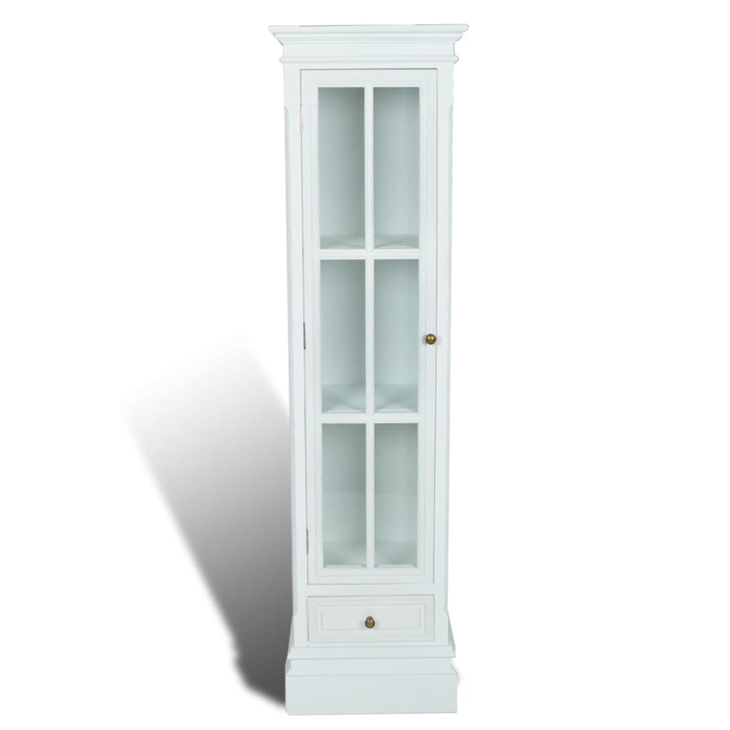 Chic Bookcase Cabinet with 3 Shelves White Wooden- Bookcases & Standing Shelves - HomeShopIreland - Home Shop Ireland - Bookcases & Standing Shelves - Chic Bookcase Cabinet with 3 Shelves White Wooden