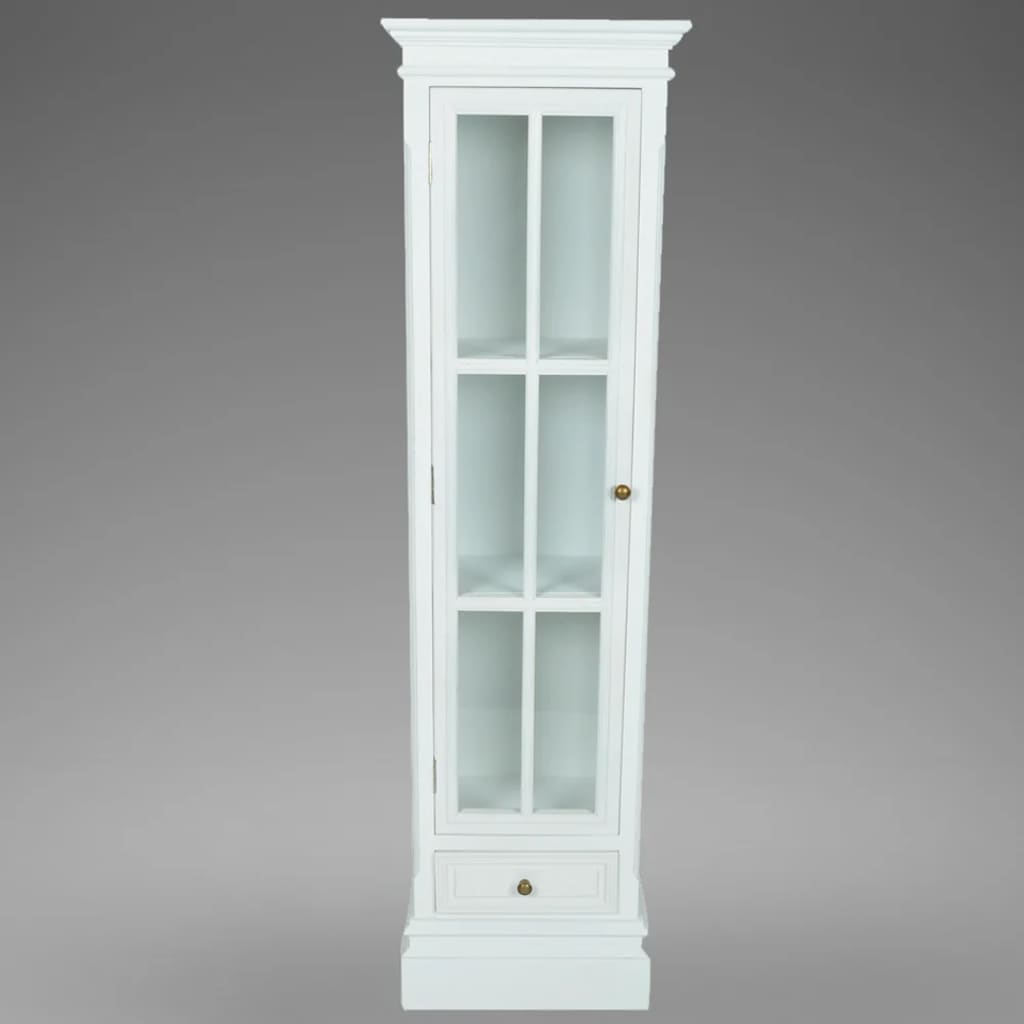 Chic Bookcase Cabinet with 3 Shelves White Wooden- Bookcases & Standing Shelves - HomeShopIreland - Home Shop Ireland - Bookcases & Standing Shelves - Chic Bookcase Cabinet with 3 Shelves White Wooden
