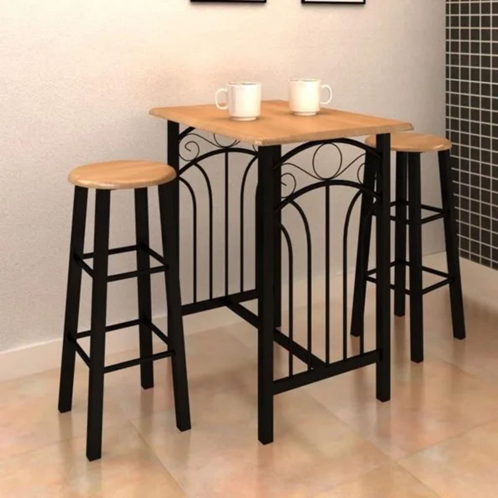 Breakfast/Dinner Table Dining Set MDF with Black- Kitchen & Dining Furniture Sets - HomeShopIreland - Home Shop Ireland - Kitchen & Dining Furniture Sets - Breakfast/Dinner Table Dining Set MDF with Black