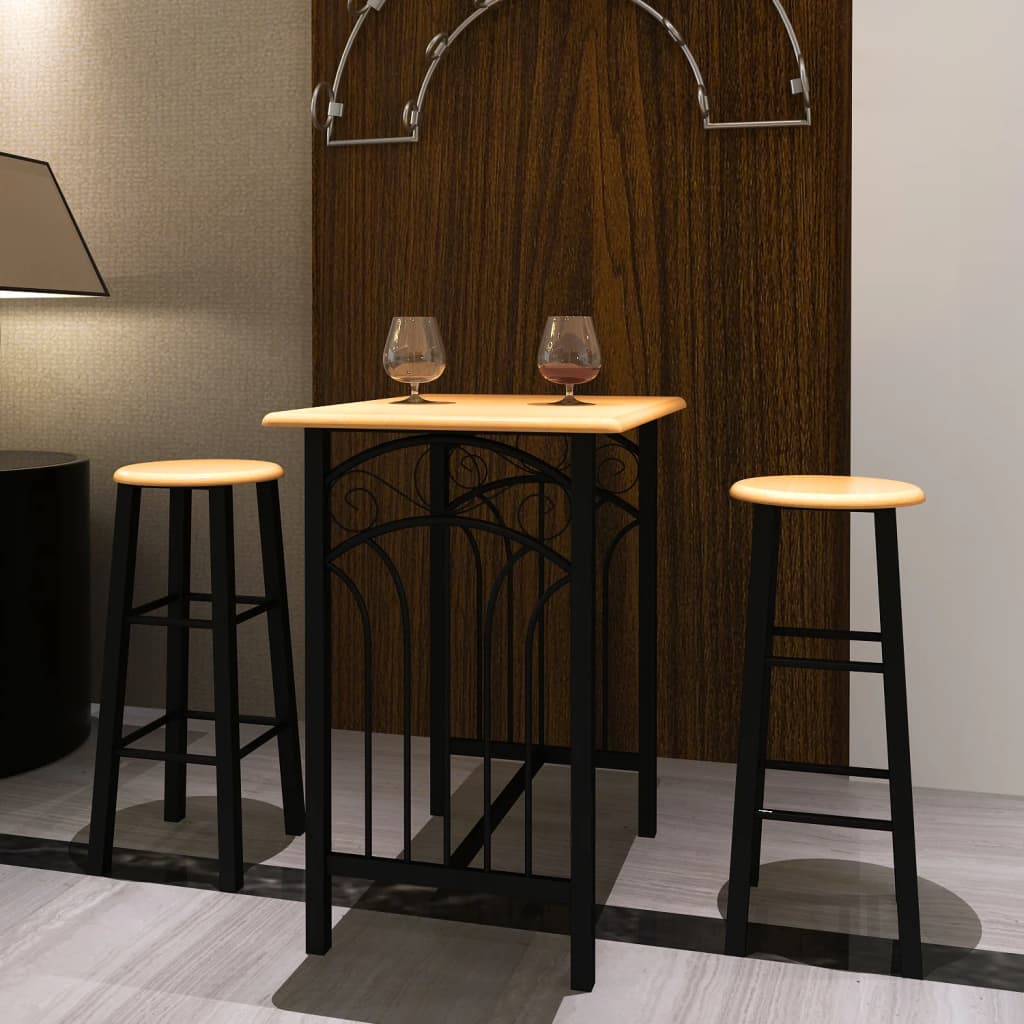 Breakfast/Dinner Table Dining Set MDF with Black- Kitchen & Dining Furniture Sets - HomeShopIreland - Home Shop Ireland - Kitchen & Dining Furniture Sets - Breakfast/Dinner Table Dining Set MDF with Black