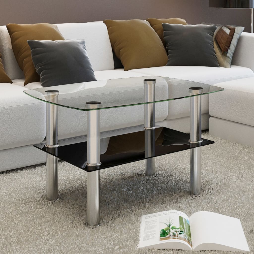 Coffee Table Glass 2 Tiers- Coffee Tables - HomeShopIreland - Home Shop Ireland - Coffee Tables - Coffee Table Glass 2 Tiers