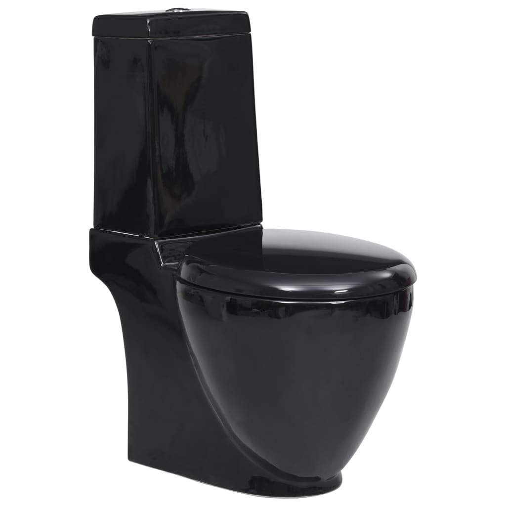 Ceramic Toilet Back Water Flow Black- Toilets - HomeShopIreland - Home Shop Ireland - Toilets - Ceramic Toilet Back Water Flow Black