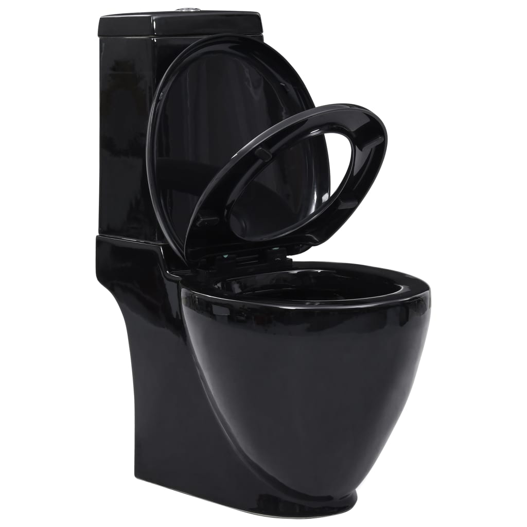 Ceramic Toilet Back Water Flow Black- Toilets - HomeShopIreland - Home Shop Ireland - Toilets - Ceramic Toilet Back Water Flow Black