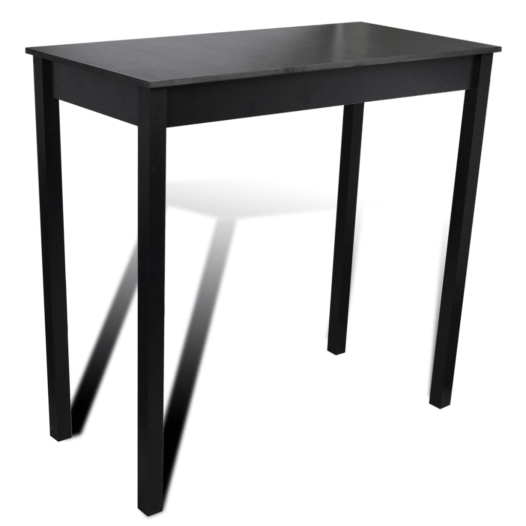 Bar Table MDF Black 115x55x107 cm- Kitchen & Dining Room Tables - HomeShopIreland - Home Shop Ireland - Kitchen & Dining Room Tables - Bar Table MDF Black 115x55x107 cm