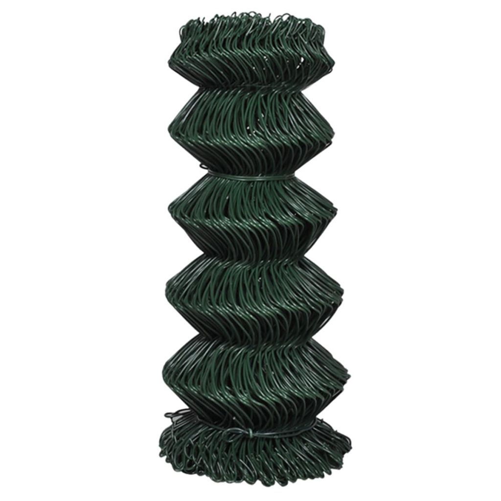 Chain Link Fence Steel 0,8x25 m Green- Fence Panels - HomeShopIreland - Home Shop Ireland - Fence Panels - Chain Link Fence Steel 0,8x25 m Green