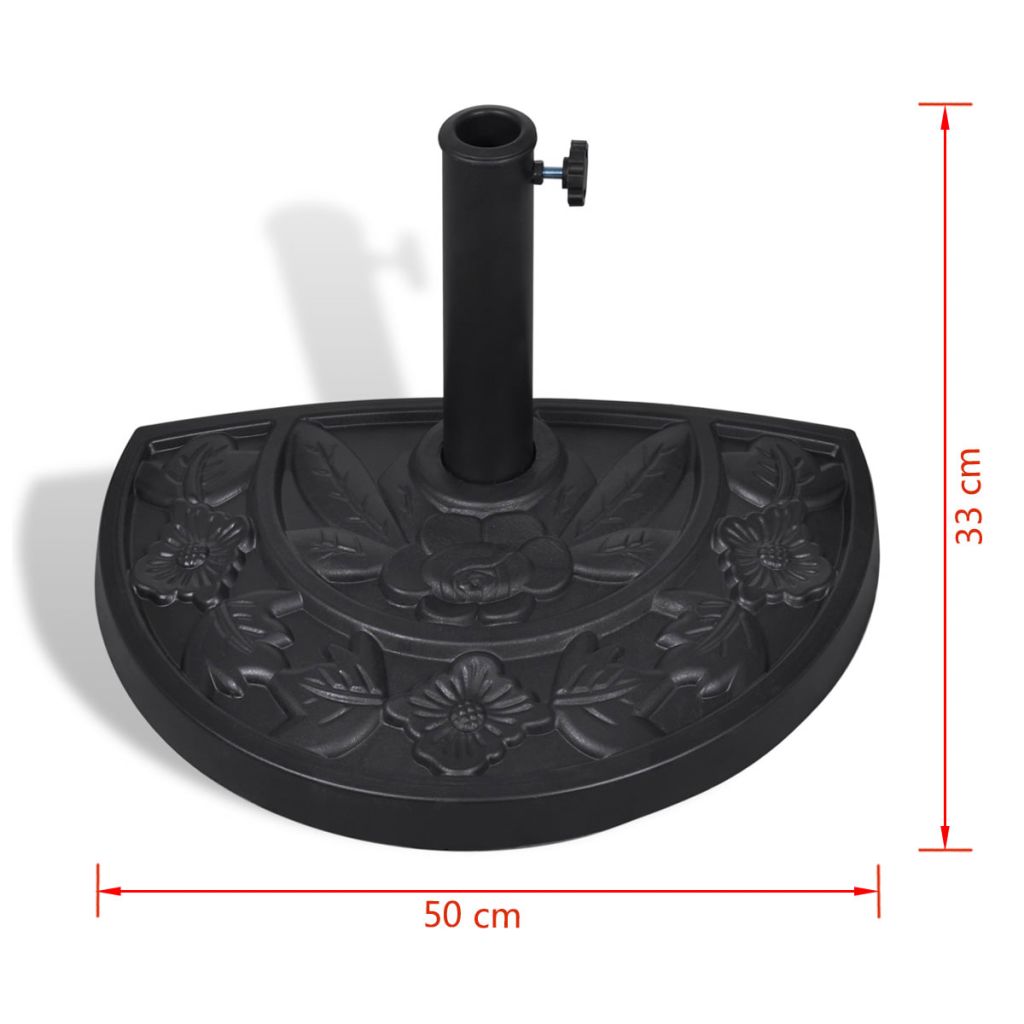 Resin Half Round Parasol Base- Outdoor Umbrella Bases - HomeShopIreland - Home Shop Ireland - Outdoor Umbrella Bases - Resin Half Round Parasol Base
