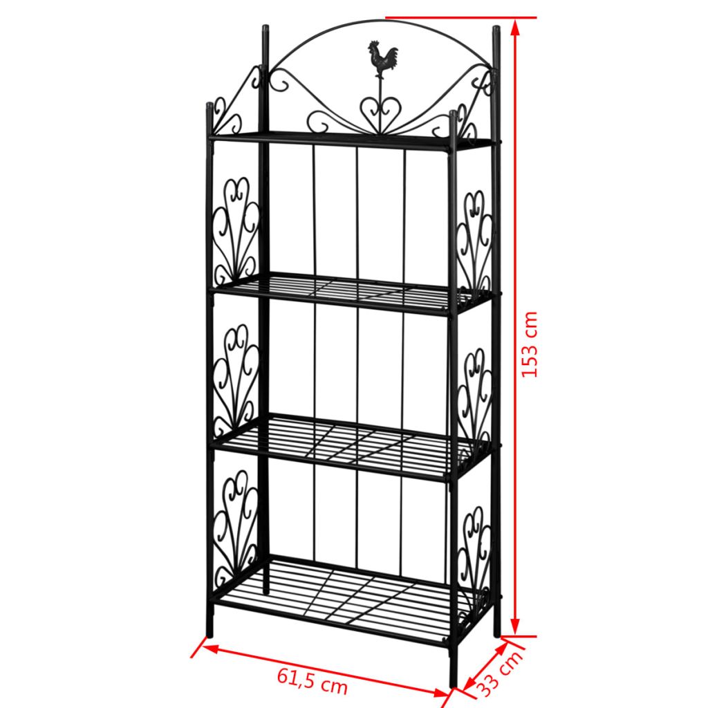 Plant Rack Square Black- Plant Stands - HomeShopIreland - Home Shop Ireland - Plant Stands - Plant Rack Square Black