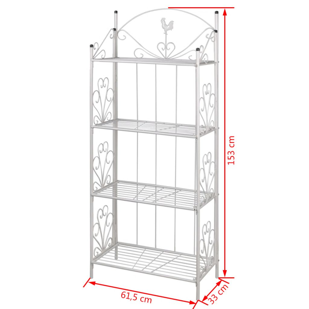 Plant Rack Square White- Plant Stands - HomeShopIreland - Home Shop Ireland - Plant Stands - Plant Rack Square White