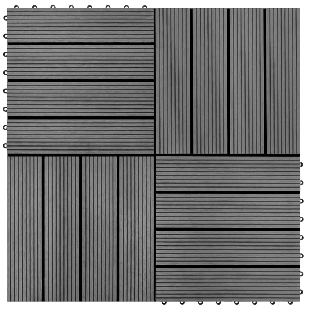 WPC Tiles 30x30cm 11pcs 1m2 Grey- Flooring & Carpet - HomeShopIreland - Home Shop Ireland - Flooring & Carpet - WPC Tiles 30x30cm 11pcs 1m2 Grey