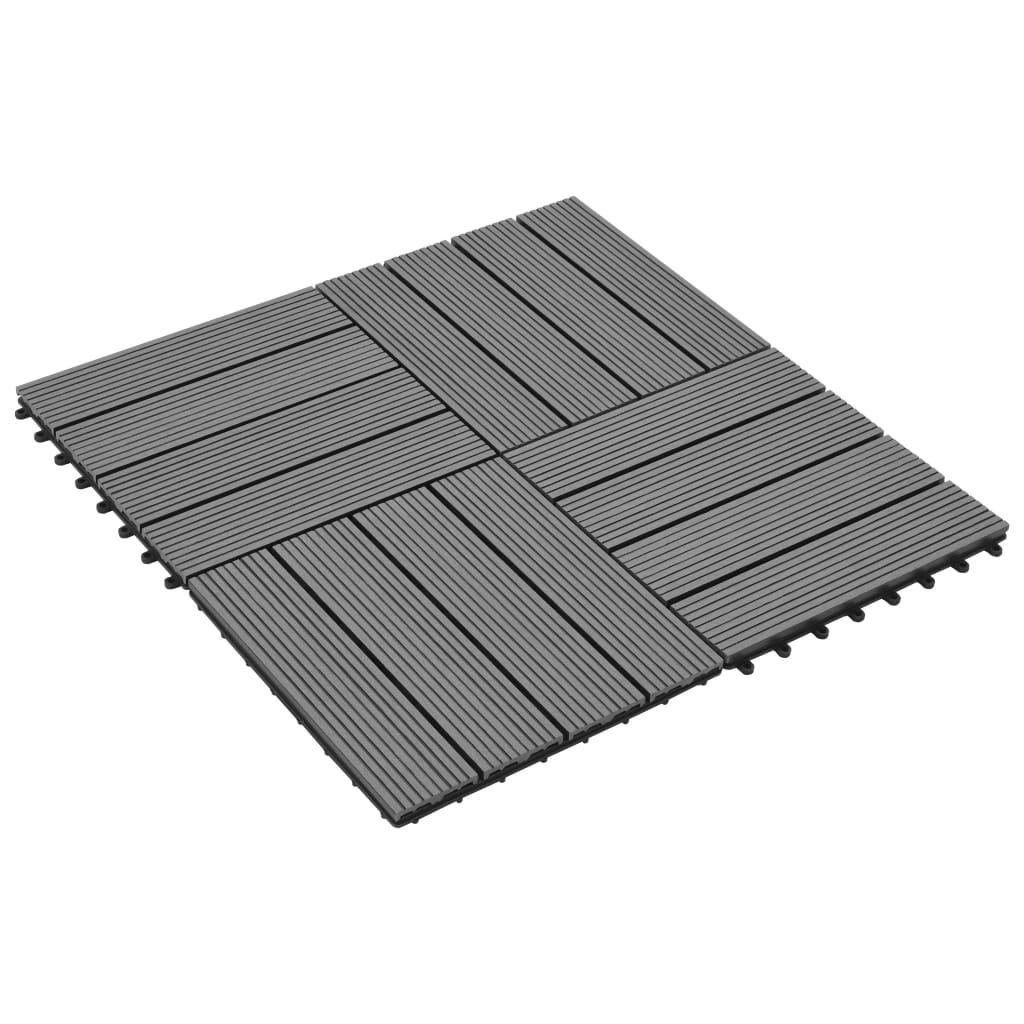 WPC Tiles 30x30cm 11pcs 1m2 Grey- Flooring & Carpet - HomeShopIreland - Home Shop Ireland - Flooring & Carpet - WPC Tiles 30x30cm 11pcs 1m2 Grey