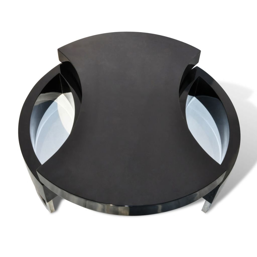 Coffee Table Shape-Adjustable High Gloss Black- Coffee Tables - HomeShopIreland - Home Shop Ireland - Coffee Tables - Coffee Table Shape-Adjustable High Gloss Black