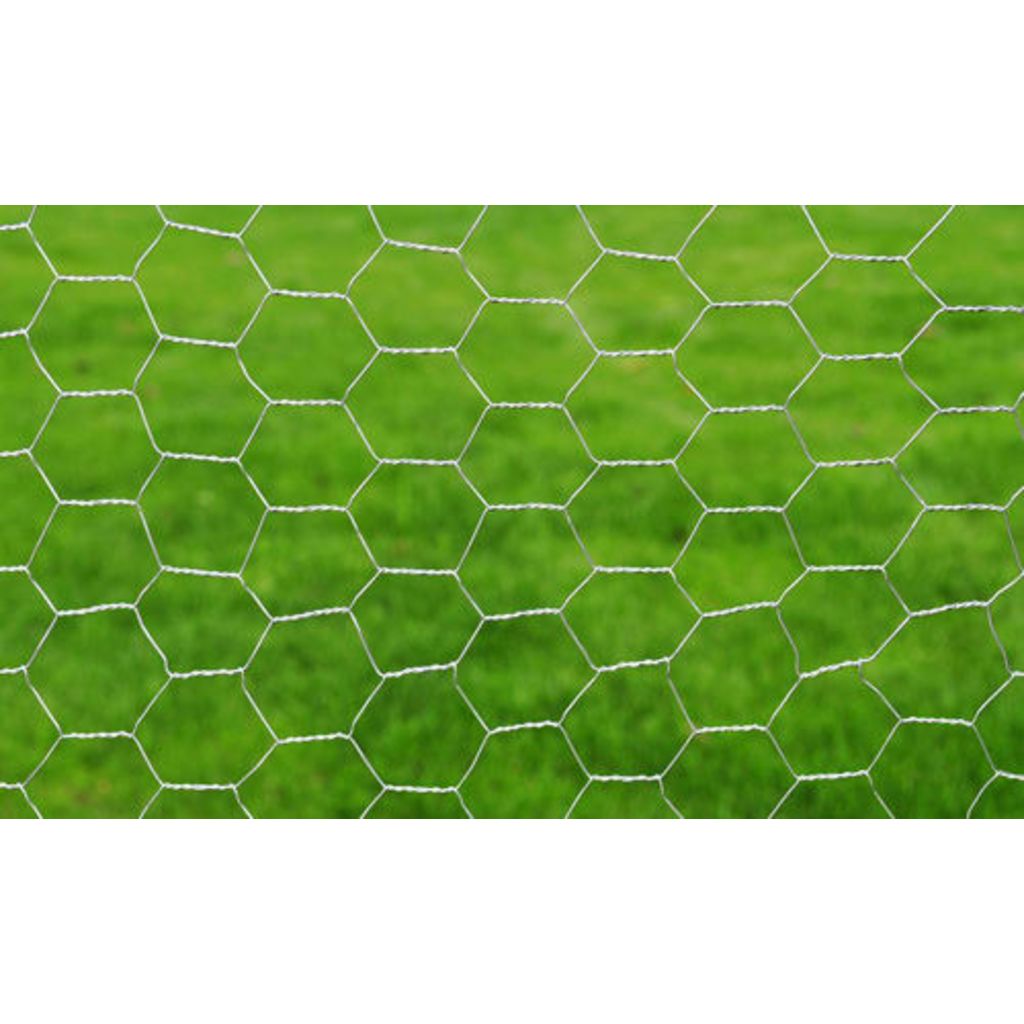 Chicken Wire Fence Galvanised Steel 25x0.5 m Silver- Fence Panels - HomeShopIreland - Home Shop Ireland - Fence Panels - Chicken Wire Fence Galvanised Steel 25x0.5 m Silver
