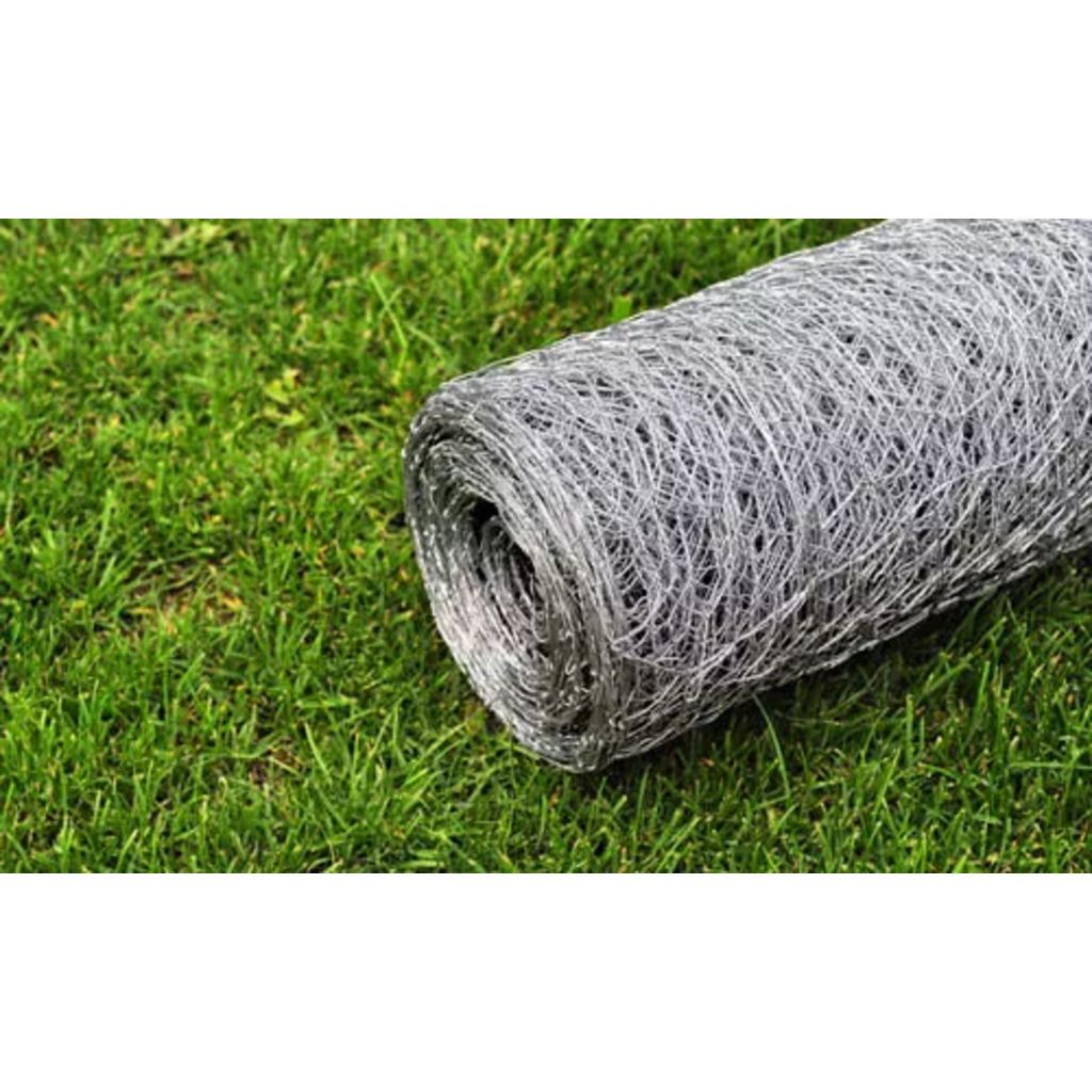 Chicken Wire Fence Galvanised Steel 25x0.5 m Silver- Fence Panels - HomeShopIreland - Home Shop Ireland - Fence Panels - Chicken Wire Fence Galvanised Steel 25x0.5 m Silver