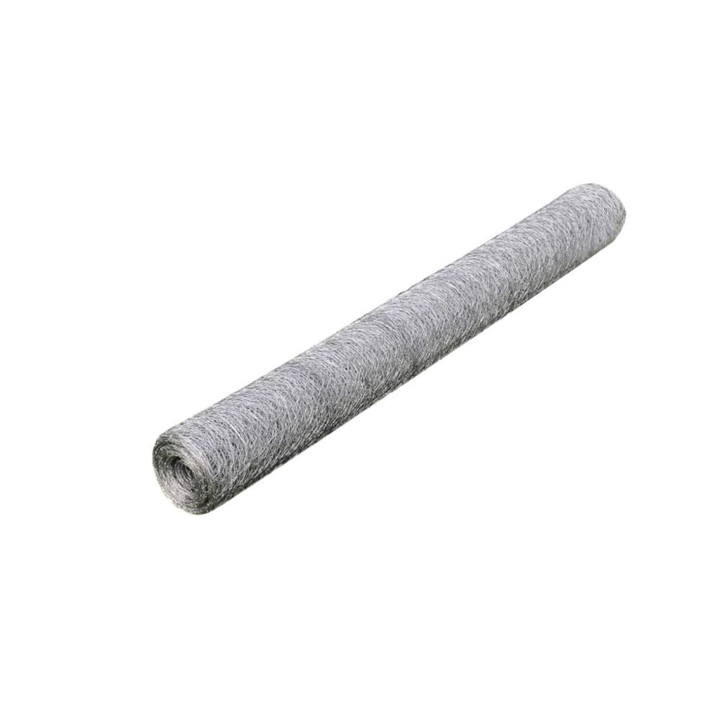 Chicken Wire Fence Galvanised Steel 25x0.75 m Silver- Fence Panels - HomeShopIreland - Home Shop Ireland - Fence Panels - Chicken Wire Fence Galvanised Steel 25x0.75 m Silver