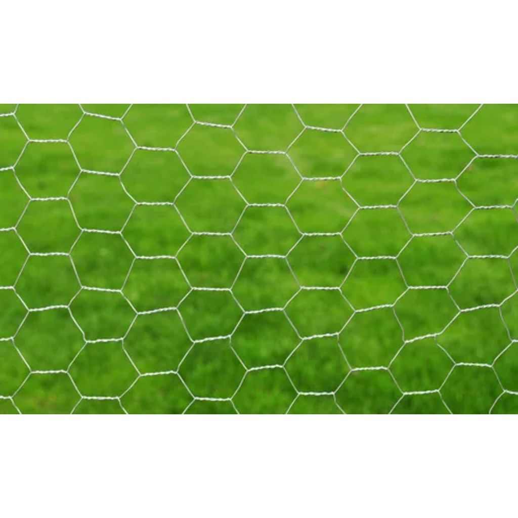 Chicken Wire Fence Galvanised Steel 25x0.75 m Silver- Fence Panels - HomeShopIreland - Home Shop Ireland - Fence Panels - Chicken Wire Fence Galvanised Steel 25x0.75 m Silver
