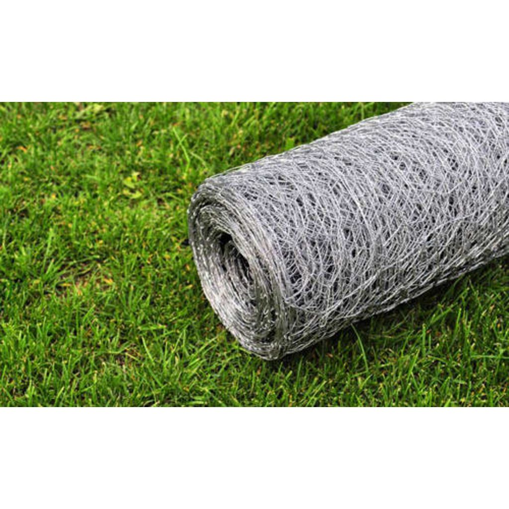 Chicken Wire Fence Galvanised Steel 25x0.75 m Silver- Fence Panels - HomeShopIreland - Home Shop Ireland - Fence Panels - Chicken Wire Fence Galvanised Steel 25x0.75 m Silver
