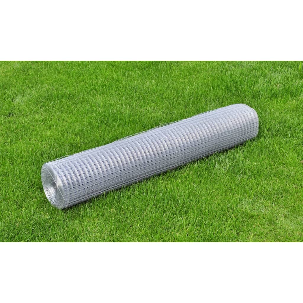 Chicken Wire Fence Galvanised Steel 10x1 m Silver- Fence Panels - HomeShopIreland - Home Shop Ireland - Fence Panels - Chicken Wire Fence Galvanised Steel 10x1 m Silver