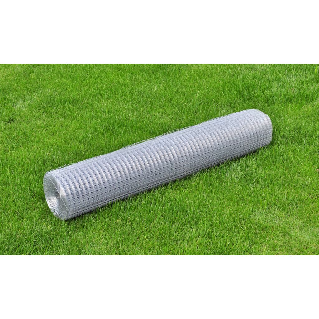 Chicken Wire Fence Galvanised Steel 25x1 m Silver- Fence Panels - HomeShopIreland - Home Shop Ireland - Fence Panels - Chicken Wire Fence Galvanised Steel 25x1 m Silver