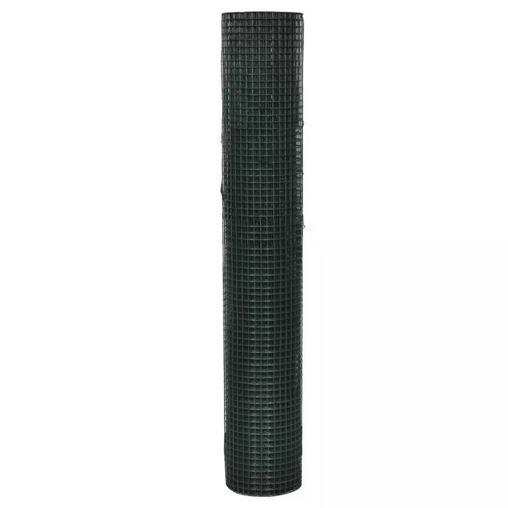 Chicken Wire Fence Galvanised with PVC Coating 25x1 m Green- Fence Panels - HomeShopIreland - Home Shop Ireland - Fence Panels - Chicken Wire Fence Galvanised with PVC Coating 25x1 m Green