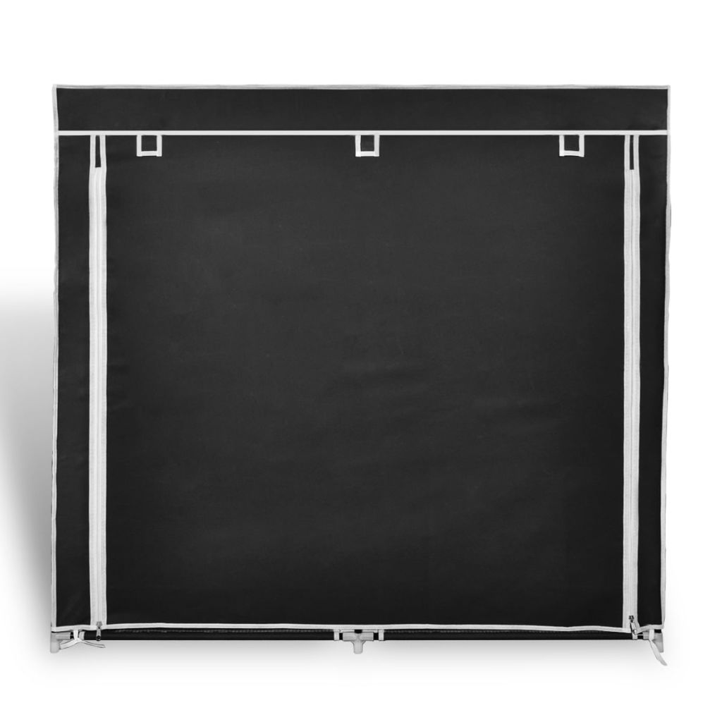 Fabric Shoe Cabinet with Cover 115 x 28 x 110 cm Black- Shoe Racks & Organisers - HomeShopIreland - Home Shop Ireland - Shoe Racks & Organisers - Fabric Shoe Cabinet with Cover 115 x 28 x 110 cm Black