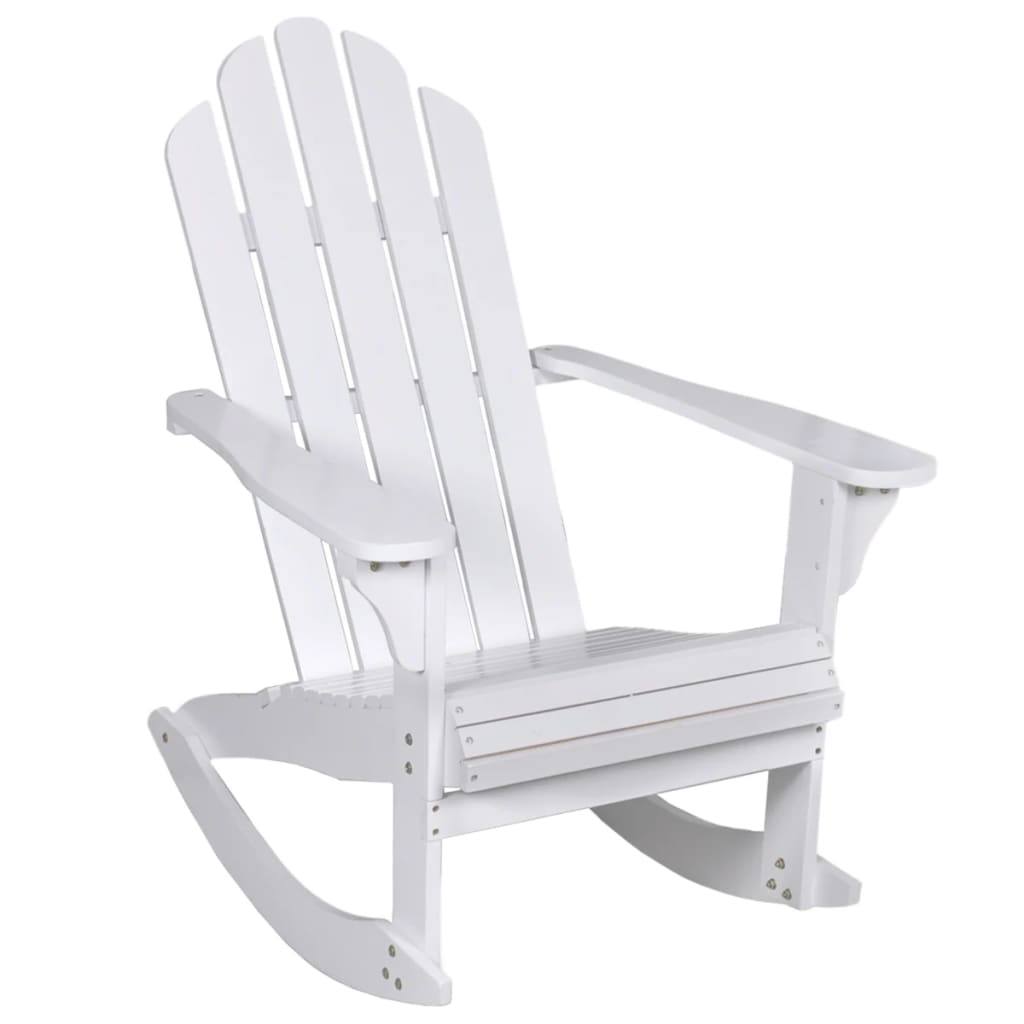 Garden Rocking Chair Wood White- Outdoor Chairs - HomeShopIreland - Home Shop Ireland - Outdoor Chairs - Garden Rocking Chair Wood White