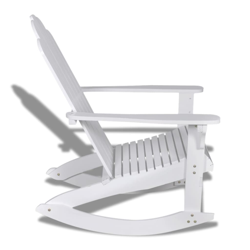 Garden Rocking Chair Wood White- Outdoor Chairs - HomeShopIreland - Home Shop Ireland - Outdoor Chairs - Garden Rocking Chair Wood White