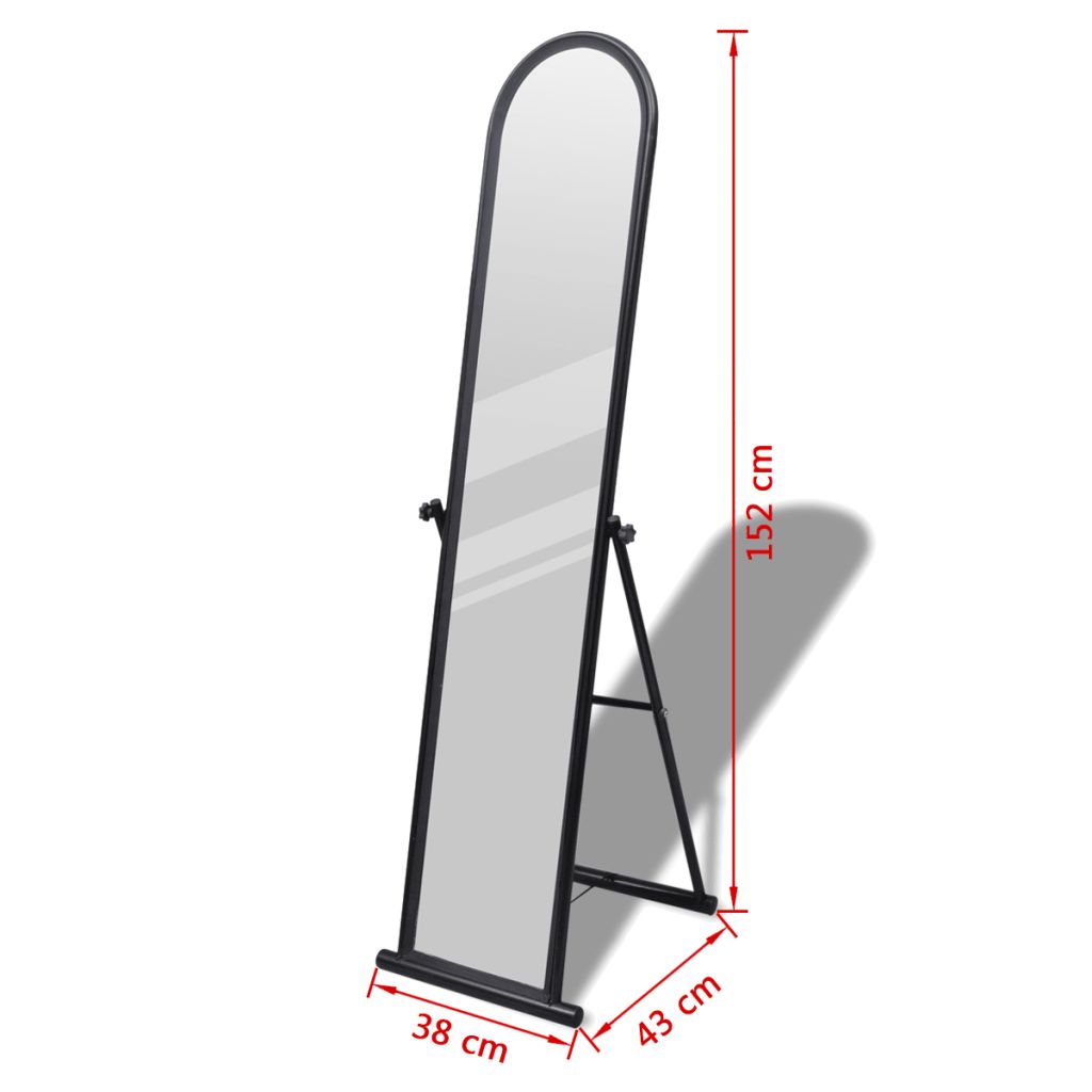 Free Standing Floor Mirror Full Length Rectangular Black- Mirrors - HomeShopIreland - Home Shop Ireland - Mirrors - Free Standing Floor Mirror Full Length Rectangular Black