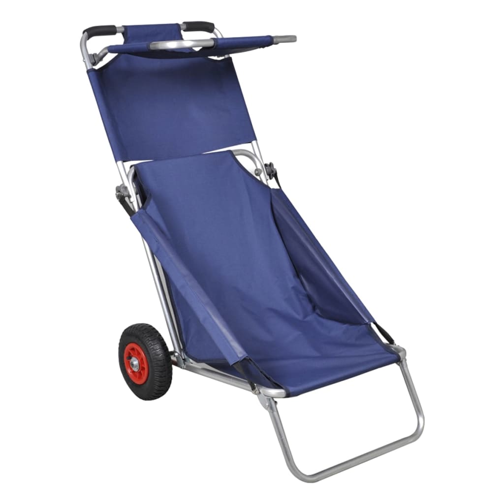 Beach Trolley with Wheels Portable Foldable Blue- Trolleys - HomeShopIreland - Home Shop Ireland - Trolleys - Beach Trolley with Wheels Portable Foldable Blue
