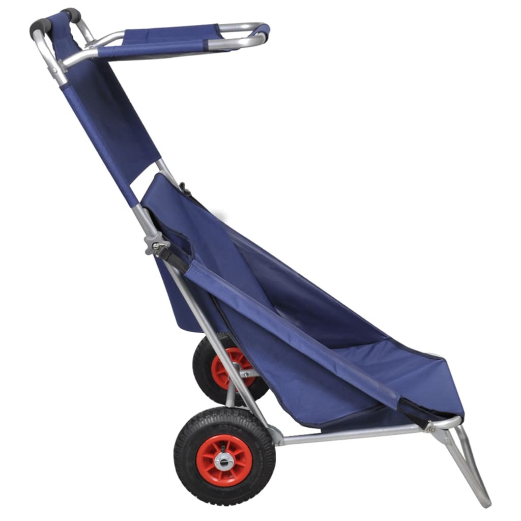 Beach Trolley with Wheels Portable Foldable Blue- Trolleys - HomeShopIreland - Home Shop Ireland - Trolleys - Beach Trolley with Wheels Portable Foldable Blue
