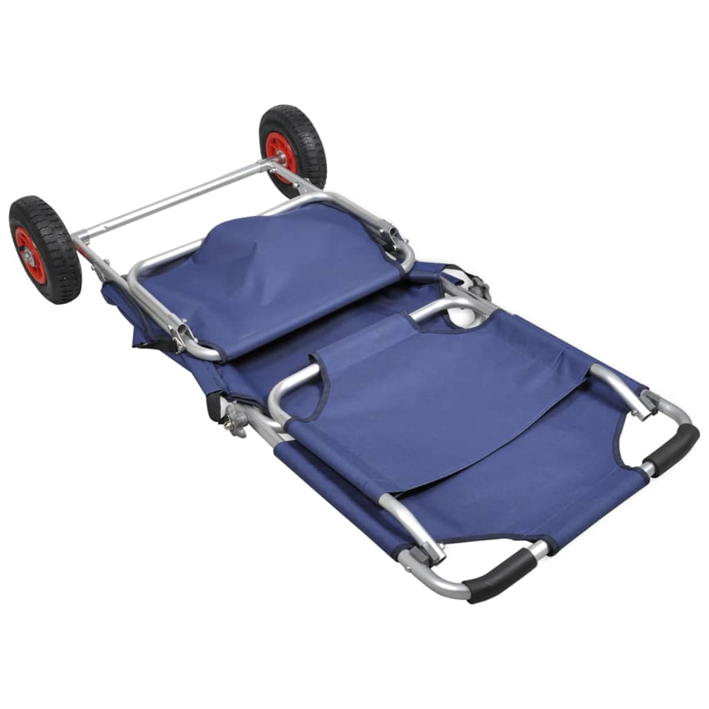 Beach Trolley with Wheels Portable Foldable Blue- Trolleys - HomeShopIreland - Home Shop Ireland - Trolleys - Beach Trolley with Wheels Portable Foldable Blue