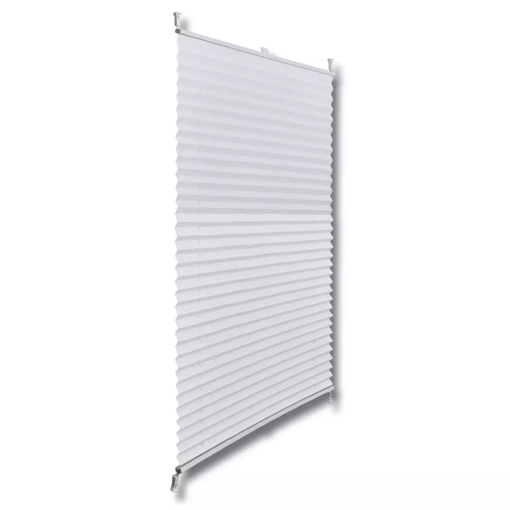 Plisse Blind 110x100cm White Pleated Blind- Window Blinds & Shades - HomeShopIreland - Home Shop Ireland - Window Blinds & Shades - Plisse Blind 110x100cm White Pleated Blind