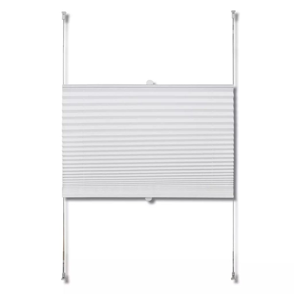 Plisse Blind 110x100cm White Pleated Blind- Window Blinds & Shades - HomeShopIreland - Home Shop Ireland - Window Blinds & Shades - Plisse Blind 110x100cm White Pleated Blind