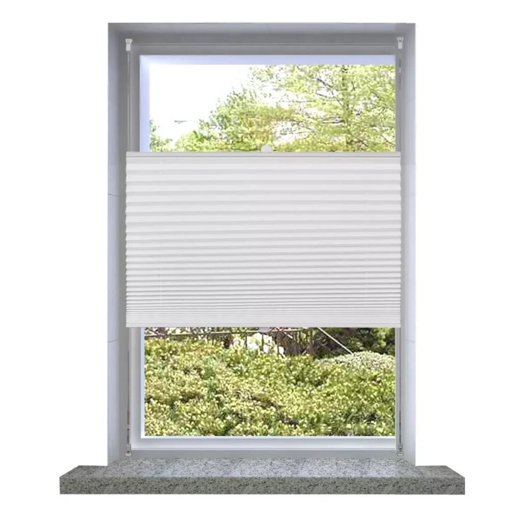 Plisse Blind 110x100cm White Pleated Blind- Window Blinds & Shades - HomeShopIreland - Home Shop Ireland - Window Blinds & Shades - Plisse Blind 110x100cm White Pleated Blind