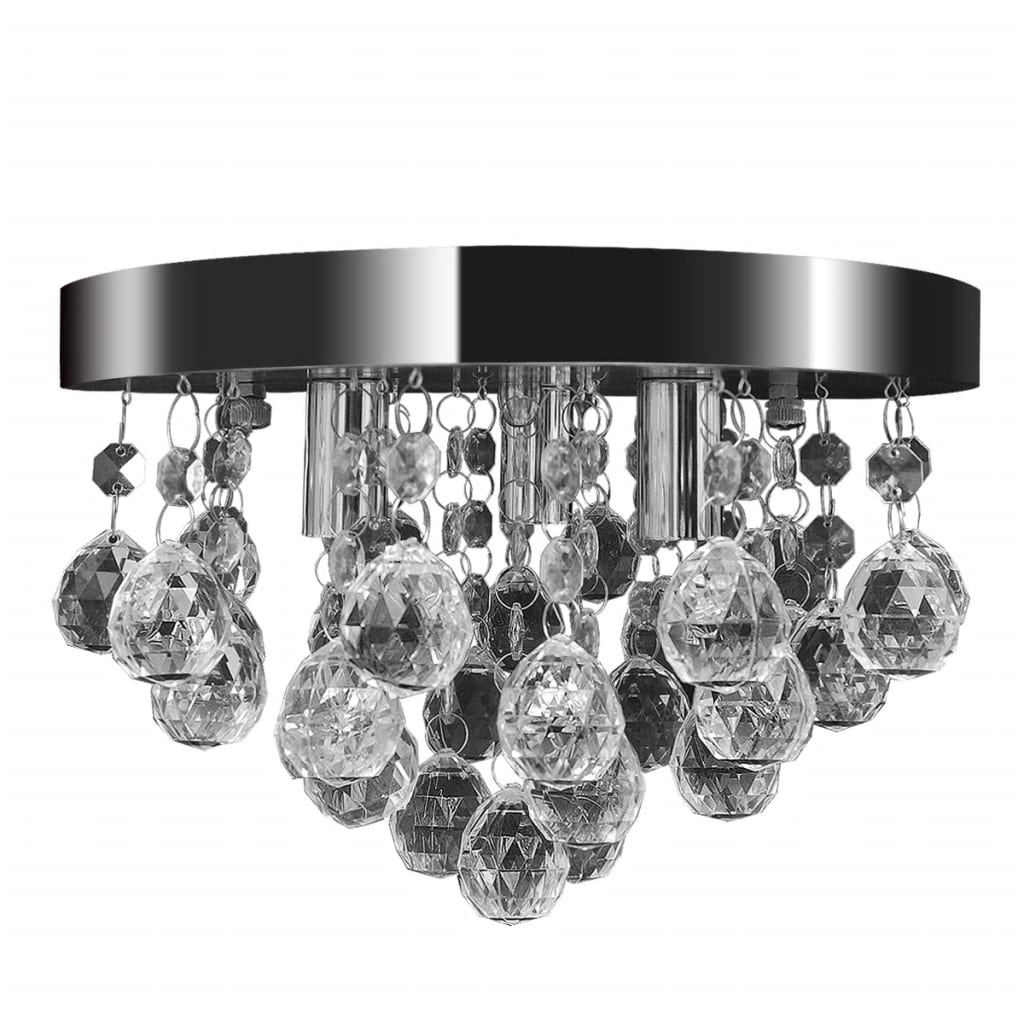 Pendant Ceiling Lamp Crystal Design Chandelier Chrome- Lamps - HomeShopIreland - Home Shop Ireland - Lamps - Pendant Ceiling Lamp Crystal Design Chandelier Chrome