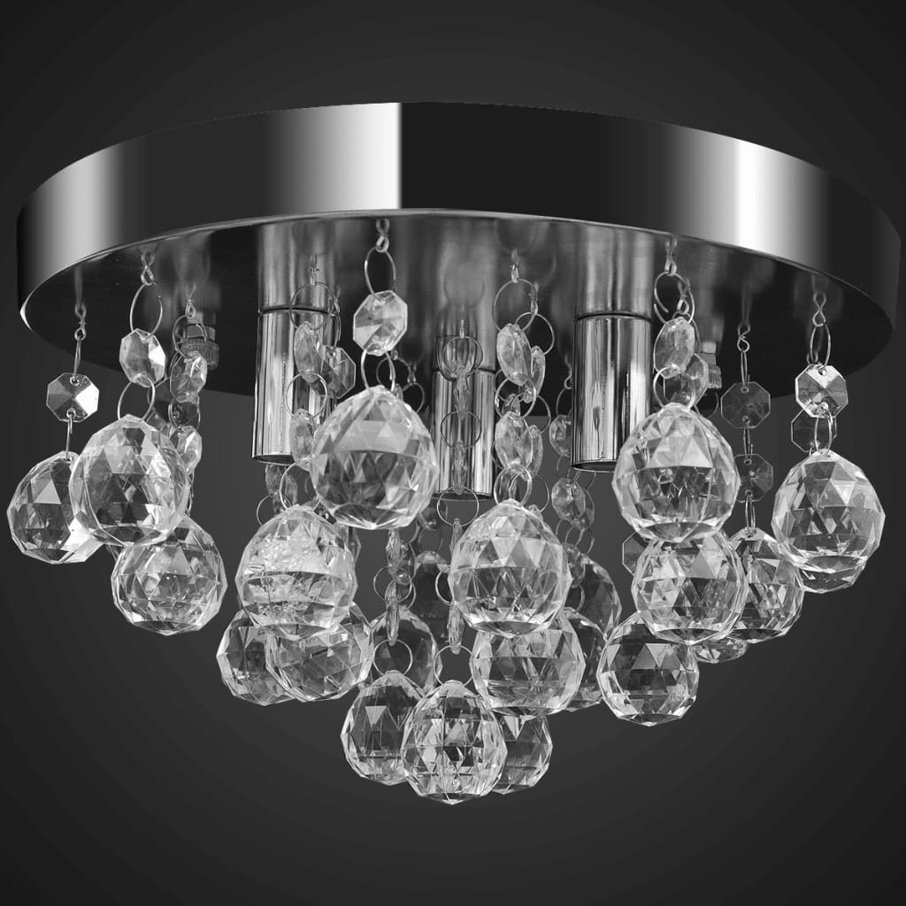 Pendant Ceiling Lamp Crystal Design Chandelier Chrome- Lamps - HomeShopIreland - Home Shop Ireland - Lamps - Pendant Ceiling Lamp Crystal Design Chandelier Chrome