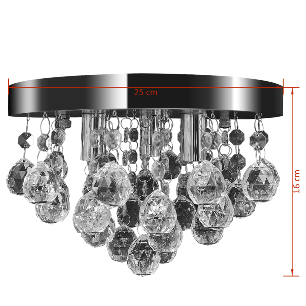 Pendant Ceiling Lamp Crystal Design Chandelier Chrome- Lamps - HomeShopIreland - Home Shop Ireland - Lamps - Pendant Ceiling Lamp Crystal Design Chandelier Chrome