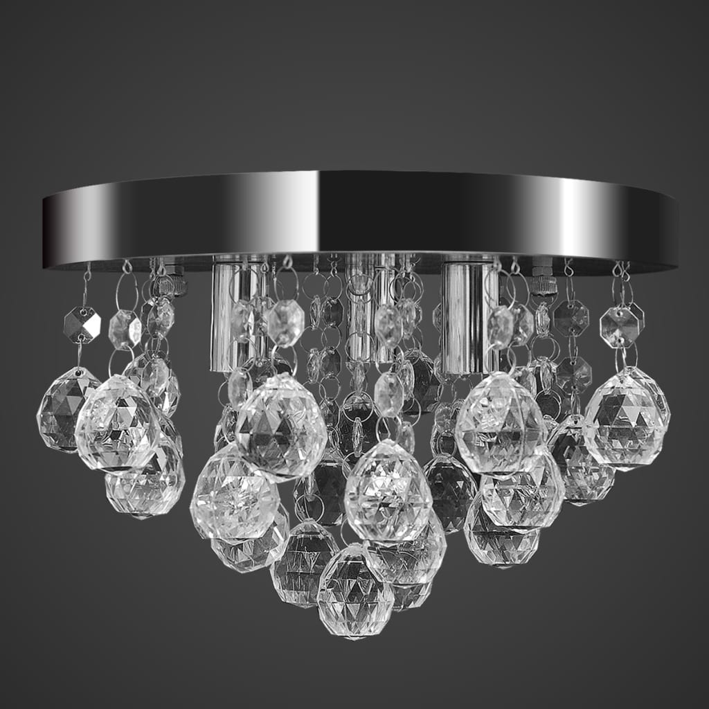 Pendant Ceiling Lamp Crystal Design Chandelier Chrome- Lamps - HomeShopIreland - Home Shop Ireland - Lamps - Pendant Ceiling Lamp Crystal Design Chandelier Chrome