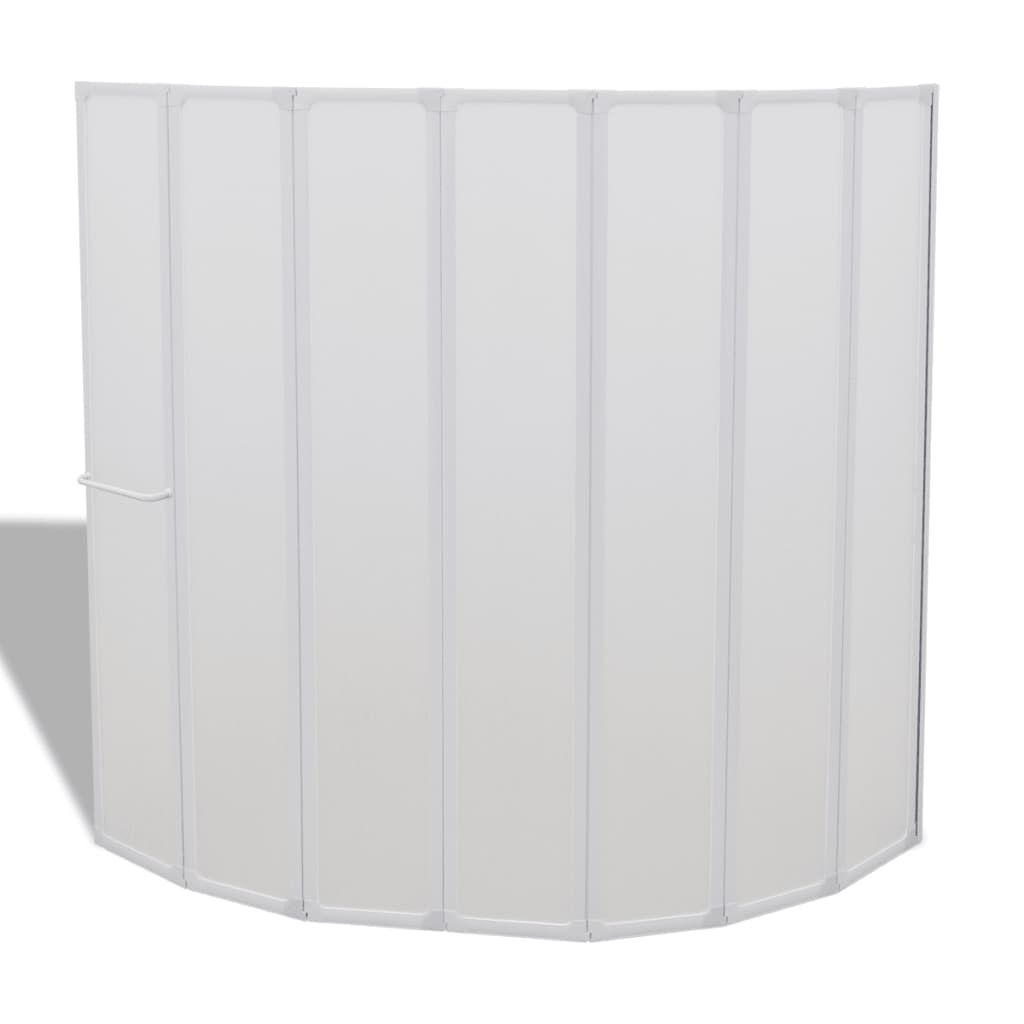 Shower Bath Screen Wall 140 x 168 cm 7 Panels Foldable with Towel Rack- Shower Doors & Enclosures - HomeShopIreland - Home Shop Ireland - Shower Doors & Enclosures - Shower Bath Screen Wall 140 x 168 cm 7 Panels Foldable with Towel Rack