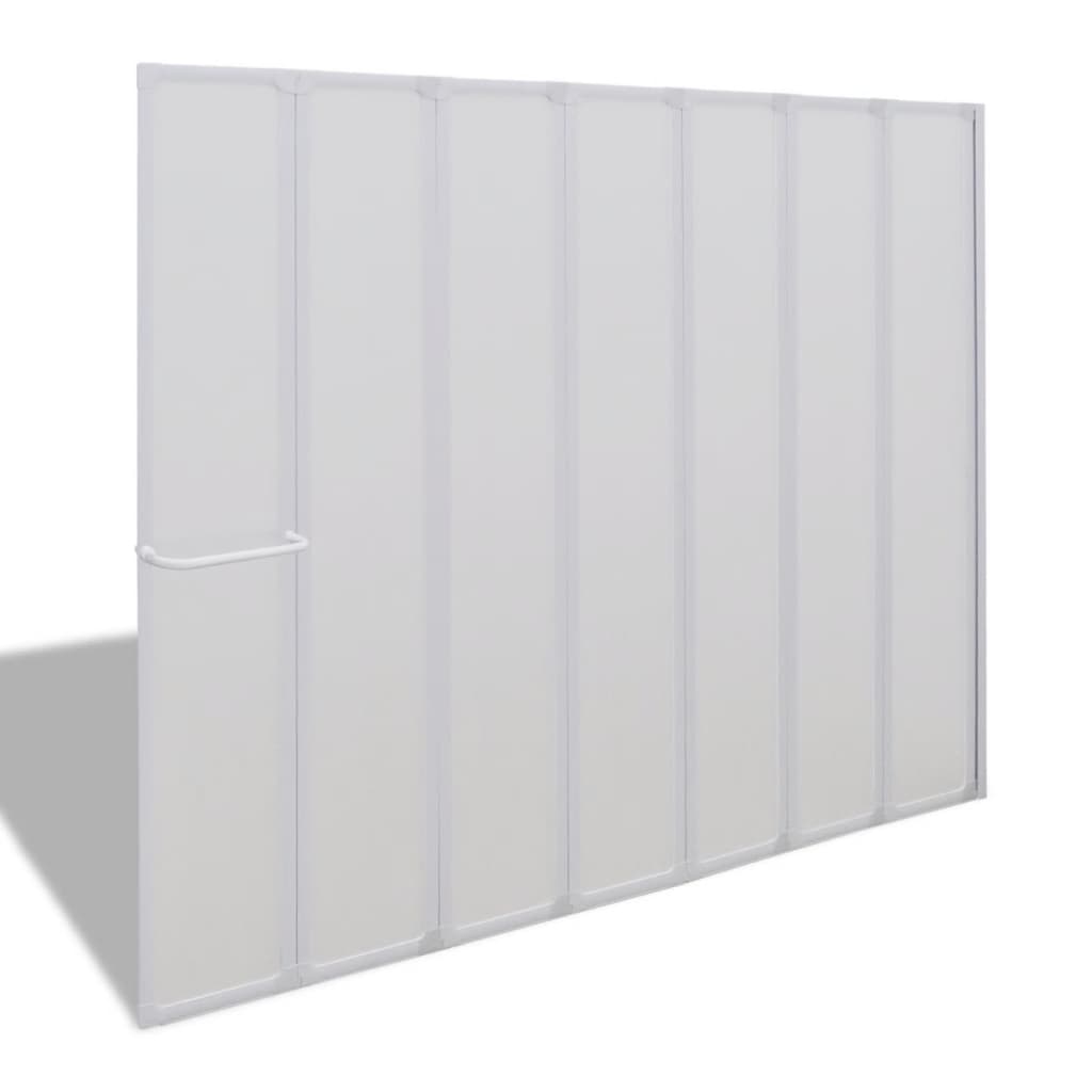 Shower Bath Screen Wall 140 x 168 cm 7 Panels Foldable with Towel Rack- Shower Doors & Enclosures - HomeShopIreland - Home Shop Ireland - Shower Doors & Enclosures - Shower Bath Screen Wall 140 x 168 cm 7 Panels Foldable with Towel Rack