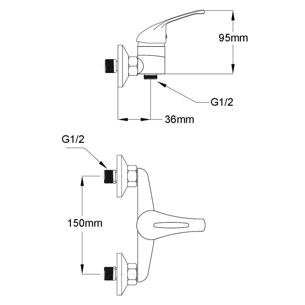 Bath Shower Mixer Tap Kit Chrome- Taps - HomeShopIreland - Home Shop Ireland - Taps - Bath Shower Mixer Tap Kit Chrome