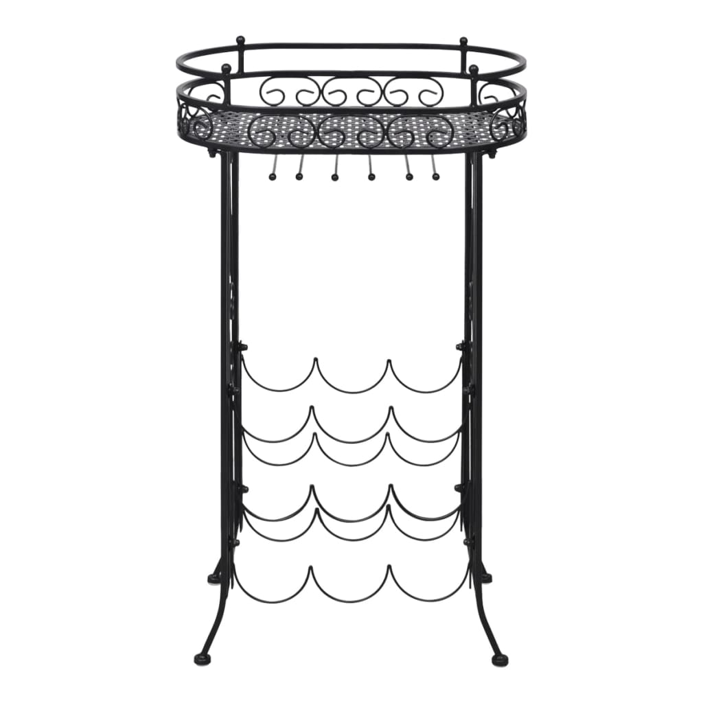 Wine Rack with Glass Holder for 9 Bottles Metal- Wine Racks - HomeShopIreland - Home Shop Ireland - Wine Racks - Wine Rack with Glass Holder for 9 Bottles Metal