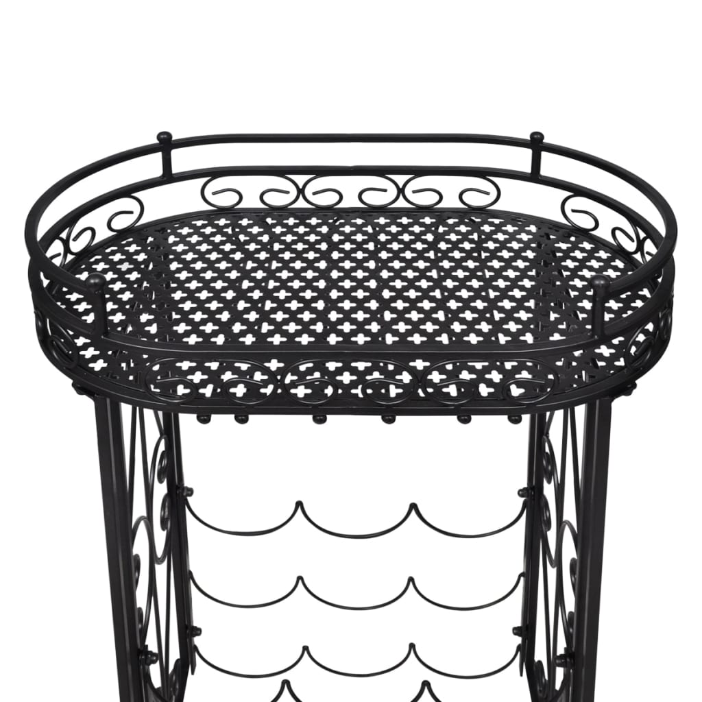 Wine Rack with Glass Holder for 9 Bottles Metal- Wine Racks - HomeShopIreland - Home Shop Ireland - Wine Racks - Wine Rack with Glass Holder for 9 Bottles Metal