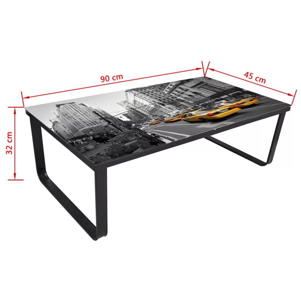 Coffee Table with Glass Top Rectangular- Coffee Tables - HomeShopIreland - Home Shop Ireland - Coffee Tables - Coffee Table with Glass Top Rectangular