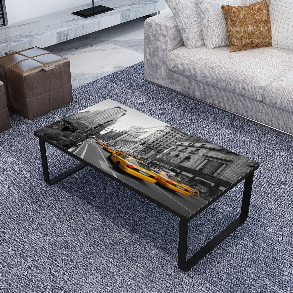 Coffee Table with Glass Top Rectangular- Coffee Tables - HomeShopIreland - Home Shop Ireland - Coffee Tables - Coffee Table with Glass Top Rectangular