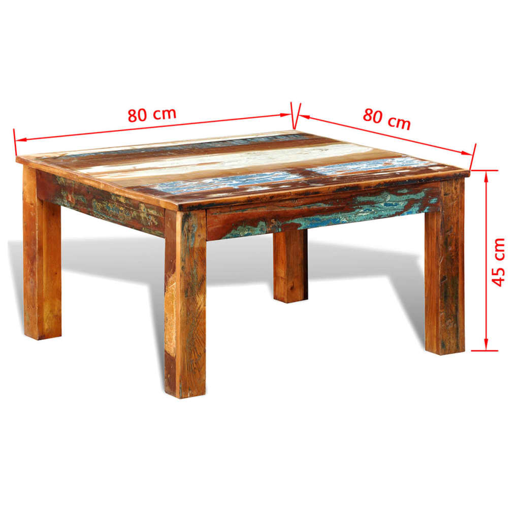 Coffee Table Square Reclaimed Wood- Coffee Tables - HomeShopIreland - Home Shop Ireland - Coffee Tables - Coffee Table Square Reclaimed Wood