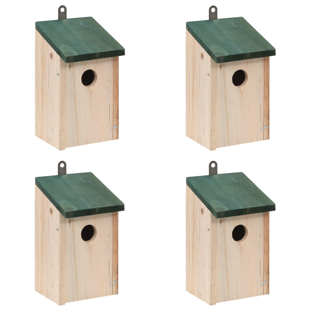 Bird Houses 4 pcs Wood 12x12x22 cm- Birdhouses - HomeShopIreland - Home Shop Ireland - Birdhouses - Bird Houses 4 pcs Wood 12x12x22 cm