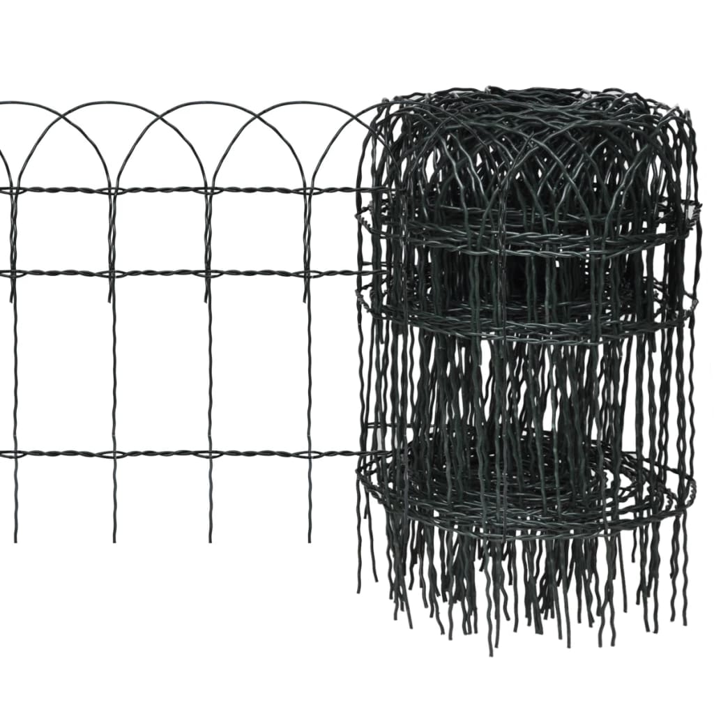 Garden Border Fence Powder-coated Iron 10x0.4 m- Garden Borders & Edging - HomeShopIreland - Home Shop Ireland - Garden Borders & Edging - Garden Border Fence Powder-coated Iron 10x0.4 m